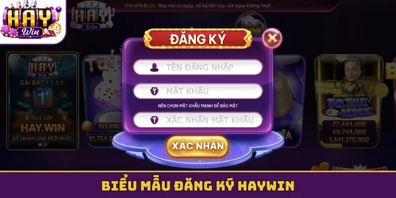 Biểu mẫu đăng ký HAYWIN