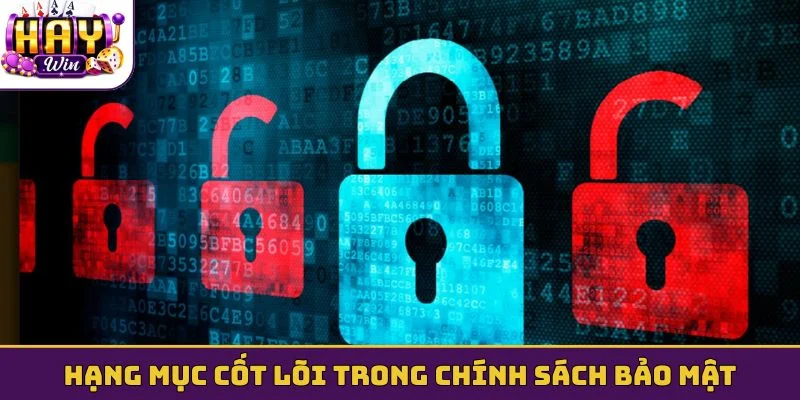Hạng mục cốt lõi trong chính sách bảo mật