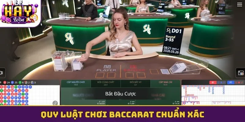 Quy luật chơi Baccarat chuẩn xác