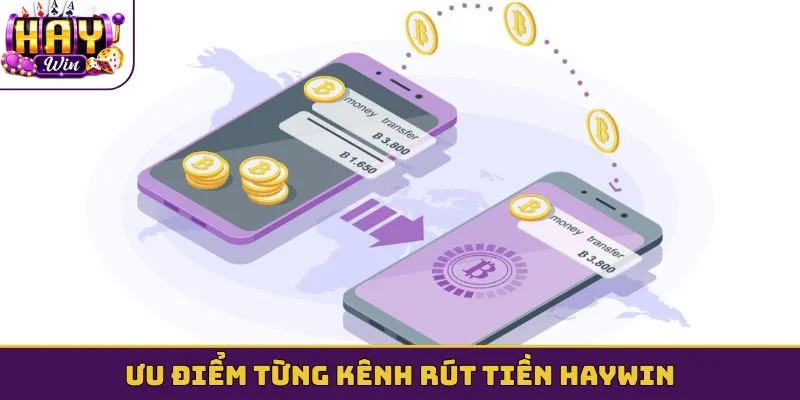Ưu điểm từng kênh rút tiền HAYWIN